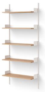 New Works - NEW WORKS WALL SHELF - Hylla - 190 - Oak / White - H190 x W83.5 x D30.5 cm