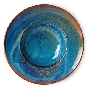 HKLiving - Chef Ceramics - Pasta Plate - Tallrikar - Rustic Blue - Ø28,5 x H5,8 cm