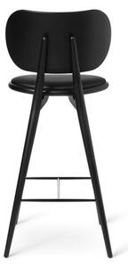 Mater - High Stool 74 - Barstol - Sort Lakeret Bøg With Backrest - W: 46 cm D: 38 cm H: 104 cm Sh: 74 cm