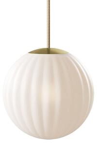 Nordic Tales - Bright Modeco Pendler - Hängande lampa - Small - Glass/Brass - Crema - Ø20 cm