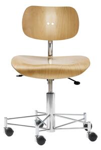 PLEASE WAIT to be SEATED - SBG197R Office Chair / By Egon Eiermann - Kontorsstol - Beech - W47 x D42 x H65-85 x SH44-54 cm