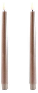 Uyuni - LED Taper Candle - Stearinljus - Sandstone/Smooth - 2,3x25 cm - 2,3 x 25 cm