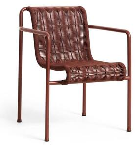 HAY - Palissade Cord Dining Armchair - Trädgårdsstol - Iron Red - W63 x D66 x H80 CM