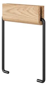 MOEBE - Toilet Roll Holder - Toalettpappershållare - Oak/Black - H14 x W12 x D1,5 cm