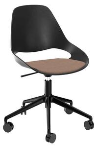 HOUE - FALK Chair / 5 Star with Castors - Kontorsstol - Black / Connect Rose - W69 x D69 x H94 x SH58 cm