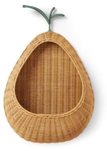 Ferm Living - Pear Braided Wall Pocket - Natural - Väggdekoration för barn - Natural - B: 45.7 x H: 68 x D: 16 cm cm