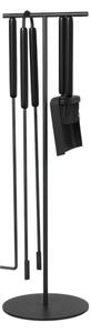 Blomus - Ashi Fireplace Tool Set - Öppen spis tillbehör - Black - 5 pcs - H76 x L22 cm