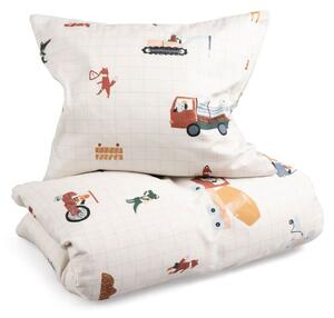 Sebra - Bed Linen Baby - Sängkläder för barn - Busy Builders - L100 x W70 cm & L45 x W40 cm