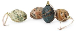 Ferm Living - Marble Easter Eggs - Väggfästen - Mixed - Ø5 x H7 cm