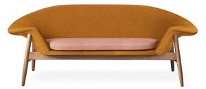 Warm Nordic - Fried Egg Sofa / Oiled Oak - Soffa för 2 personer - Canvas 424 (Dark Ochre) / Canvas 614 (Pale Rose) - L186 x W68 x H68 cm
