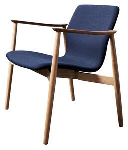 Magnus Olesen - Butterfly Classic Lounge Chair - Lounge stol - Frame: Oiled oak / Full upholstery: Remix 773 blue - L: 73 x W: 63 x H: 73/75 x SH: 39/43 cm
