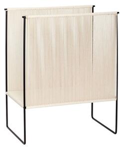Hübsch - String Magazine Holder - Tidningshållare - Svart / Off White - 43 x 25 x H50 cm