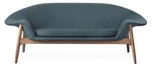 Warm Nordic - Fried Egg Sofa / Oiled Oak - Soffa för 2 personer - Hero 991 (Petrol) - L186 x W68 x H68 cm