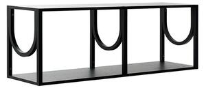 Fogia - Arch - Hylla - Low - Black Stained Oak - W118 x D32,5 x H40 cm