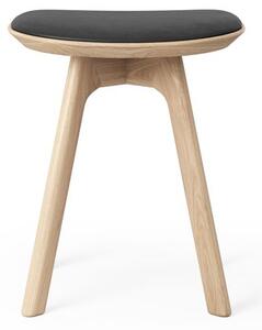 Brdr. Krüger - Pauline Barstool - Oak Clear Wax Oiled - Pall - Savanne, Black Læder - 30314 - H45 cm L36 cm