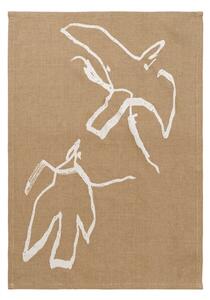 Ferm Living - Vuelo Tea Towel - Kökshandduk - Elm Green/Coffee - W50 x H70 cm
