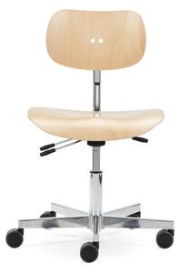 PLEASE WAIT to be SEATED - S197 R20 Office Chair / By Egon Eiermann - Kontorsstol - Beech / Aluminum - W47 x D40 x H66-91 x SH46-61 cm