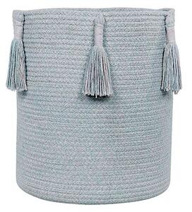 Lorena Canals - Basket Woody - Förvaringslåda för barn - Pearl Blue - Ø30 x H30 cm