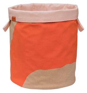 Mette Ditmer - NOVA ARTE Laundry Bag - Tvättkorg - Latte / Orange - Ø40 x H50 cm