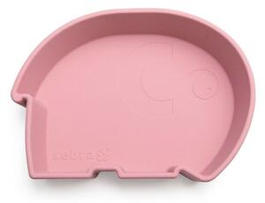 Sebra - Silicone Bowl - Fanto - Skål för barn - Vintage Rose - H3.5 x L17 x W12 cm