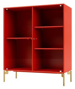 Montana - Ripple Cabinet II - With Brass Legs - Vitrinskåp - Rosehip - W69,6 X H82,2 X D30 cm