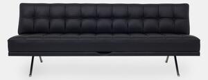 Klassik Studio - Constanze Daybed - Daybed - Black Leather - H: 75 cm x L: 190 cm x D: 74 cm
