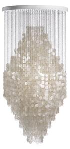 Verpan - Fun Pendant - Hängande lampa - 8DM - Seashell & Chrome - Ø100 x H200 cm