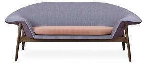Warm Nordic - Fried Egg Sofa / Smoked Oak - Soffa för 2 personer - Hero 381 (Plum) / Rewool 658 (Soft Violet) / Merit 035 (Fresh Peach) - L186 x W68 x H68 cm