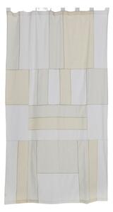 Jou Quilts - Jou Pojagi Curtain - Ridå - White with straps - Creme, hvid og gul - 140x250 cm