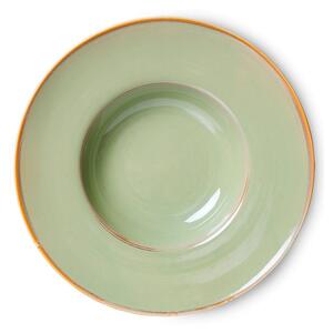 HKLiving - Chef Ceramics - Pasta Plate - Tallrikar - Moss Green - Ø28,5 x H5,8 cm