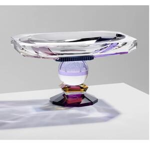 Reflections Copenhagen - Georgia Bowl - Skål - Clear/Blue/Purple Mix/Yellow/Purple - H20 x W36 x D25