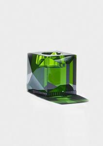 Reflections Copenhagen - Ophelia Tealight Holder - Ljusstake - Green/Black - 9 x 7,8 x 9 cm