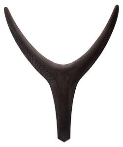 EKTA Handvaerk - Nguni Head Wall Mount - Krokar - Black Stained - Large - H640 x W590 x D84 mm