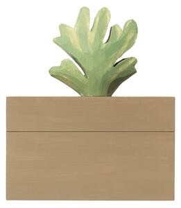 Ferm Living - Harbour Box - Förvaringslåda för barn - Coral - Mistletoe/Tan - W14.5 x D9 x H17 CM