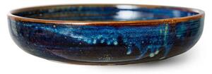 HKLiving - Chef Ceramics - Deep Plate, Large - Tallrikar - Rustic Blue - Ø21,5 x H4,8 cm (560 ml)