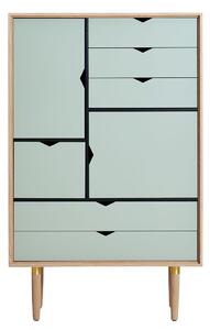 Andersen Furniture - Andersen Furniture S5 - Hyllor - White Oiled Oak / Ocean Grey - W83 x D43 x H132 cm