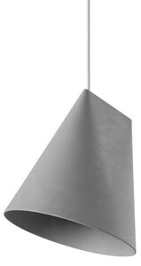 MOEBE - Ceramic Pendant - Wide - Hängande lampa - Light Grey - H: 23,5 x B: 23 cm