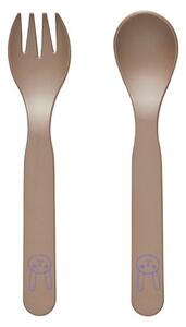 OYOY MINI - Pullo Cutlery - Bestick för barn - Taupe - L:13.5 x W:2.8 cm / L:13.5 x W:2.8 cm