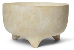 Ferm Living - Evoke Pot - Blomkruka - H27 - Warm Sand - W44.3 x D44.3 x H26.2 cm