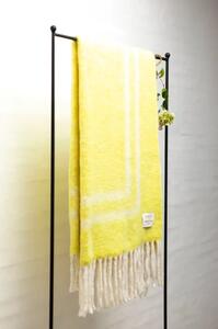 Bongusta - Weekend plaid - Filt - Creme & Neon Yellow - 130 x 170 cm
