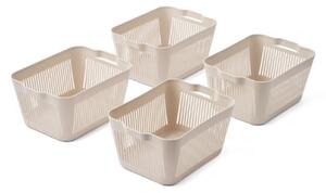 LIEWOOD - Makeeva Basket - Förvaringslåda för barn - 5060 Sandy - Small 4-Pack - H14,5 x W30 x L21,5 cm