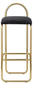 AYTM - ANGUI bar chair - Barstol - High - Anthracite/Gold - L37 x W39 x H92,5 cm
