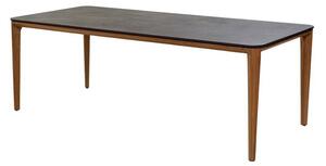 Cane-line - Aspect Table - Matbord - Frame: Teak / Tabletop: Black Fossil Ceramic - B210 - B: 210 x D: 100 x H: 72 cm