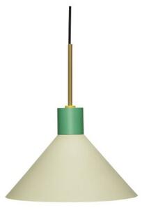 Hübsch - Hübsch metal lampe - Hängande lampa - Green/brown/yellow - ø35xh38cm