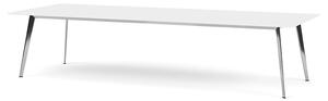 Montana - JW Table JW3212 - Matbord - White Silk Laminat / Polished Aluminium - W320 x H73 x D120 cm