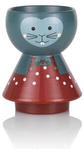 Lucie Kaas - Bordfolk Egg Holder - Christmas - Äggkoppar - Christmas Mouse Red - H7 cm