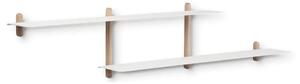 Gejst - NIVO Large - Hylla - H - Light Oak /White - H: 38,5 x W: 169,5 x D: 25 cm