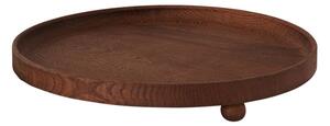 OYOY LIVING - Inka Wood Tray Round - Bricka - Dark - Large - Ø30 x H4,7 cm