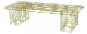 Kalager Design - Wire Loungetable - Lounge bord - Green Beige - L186 x D49,5 x H75 cm