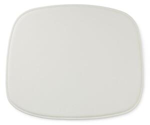 Normann Copenhagen - Seat Cushion Form - Stolsdyna - White Leather - H1 L46 D39